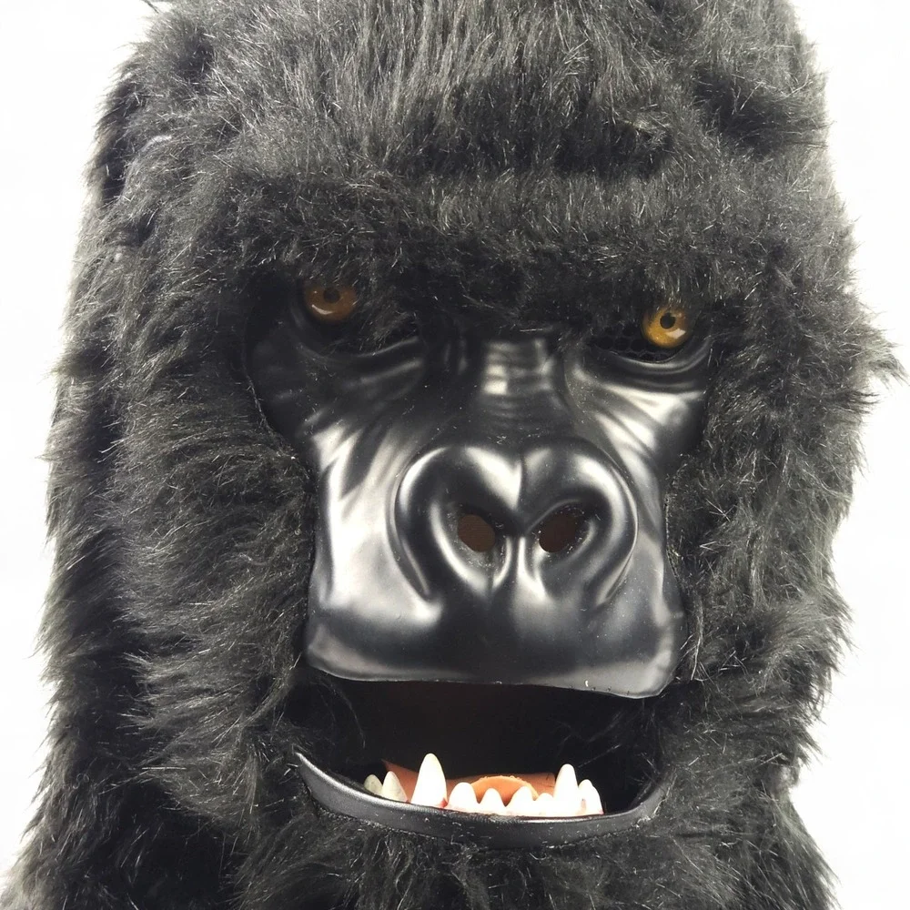 Gorilla Moving Mouth Mask Thumbs Up Halloween Costume Animal Ape Mouth Mover